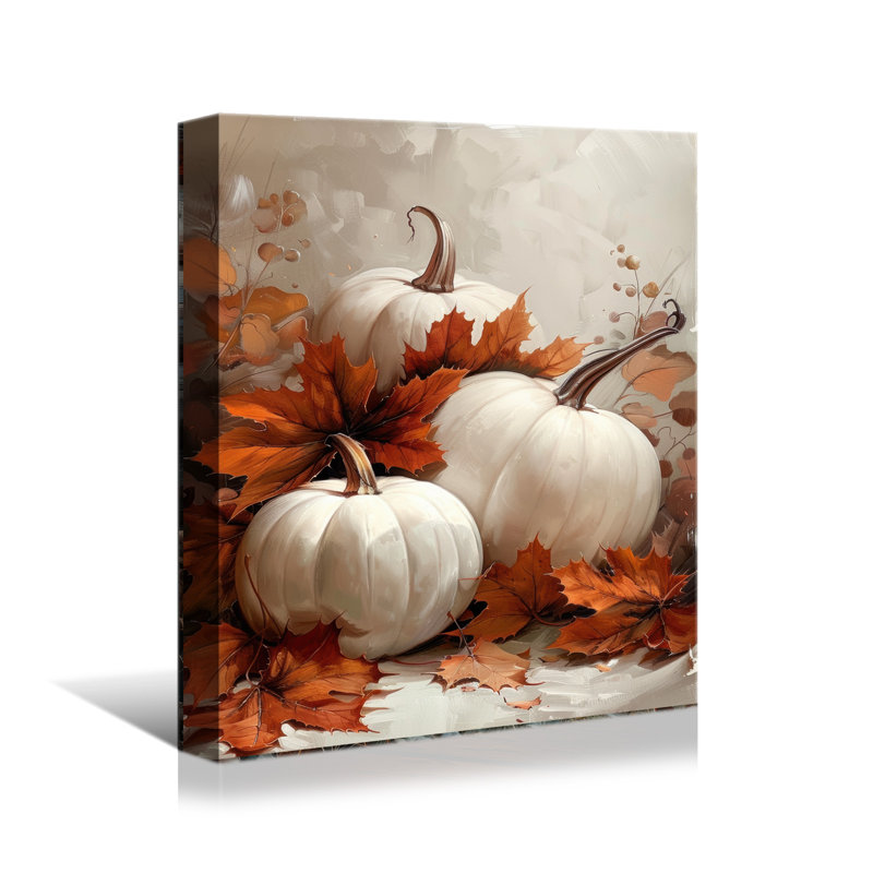 Citrouille, art mural d'Halloween, décor de feuilles d'érable - 1218 po, H 24 po x l 18 po