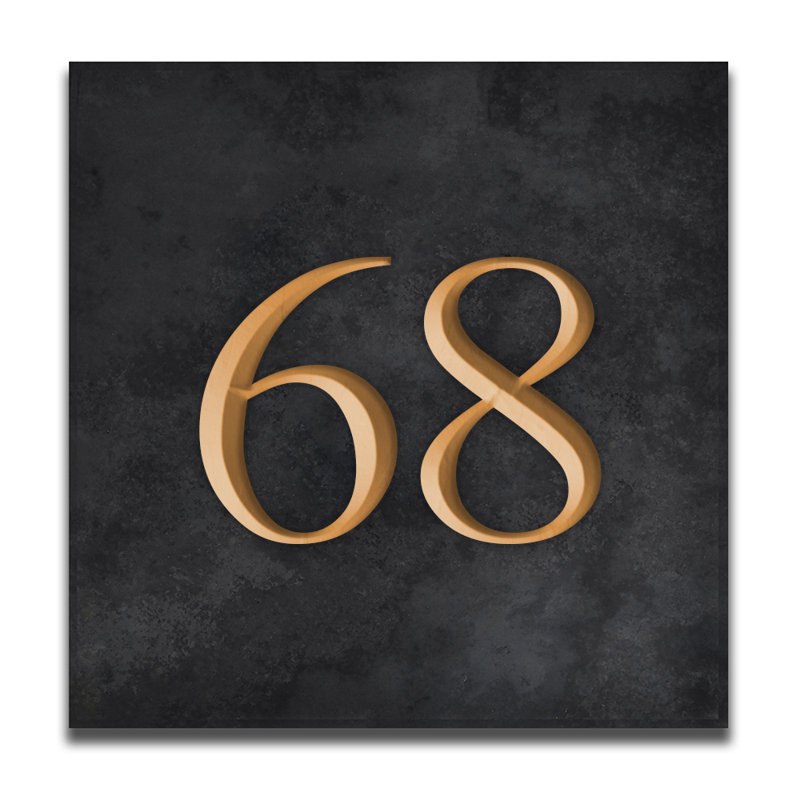 Velia 17.78cm H Stone House Number, Gold, 68