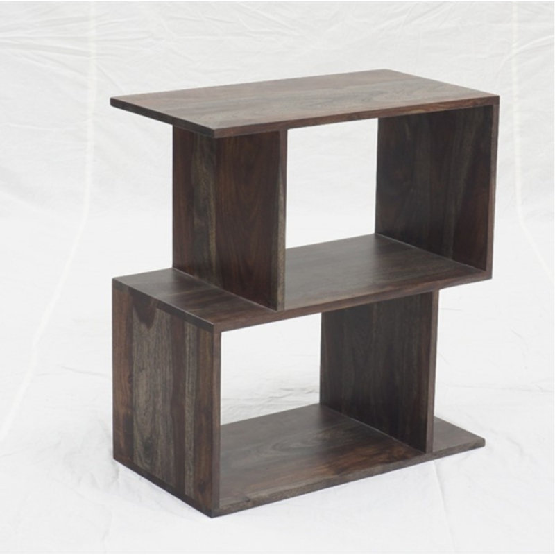 Bibliothèque géométrique en bois massif Gaugain, (2 tablettes) H 24 po x l 21,6 po x P 11,8 po