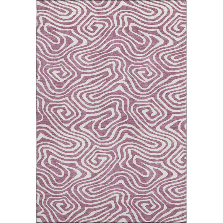 Premium Machine Washable Guada AMF1020 Swirls Rug