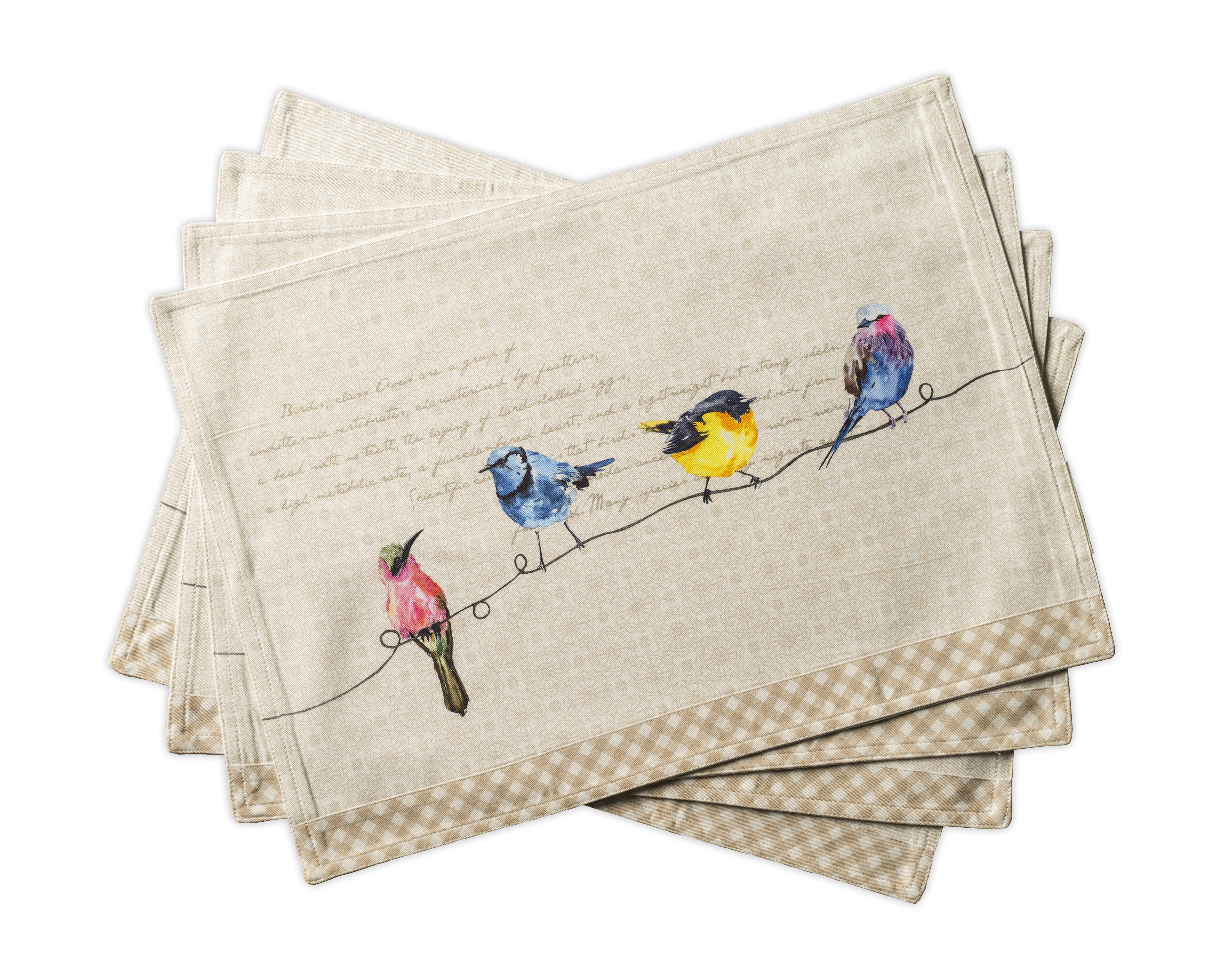 Maison d' Hermine Birdies on Wire 19 Cotton Placemat & Reviews