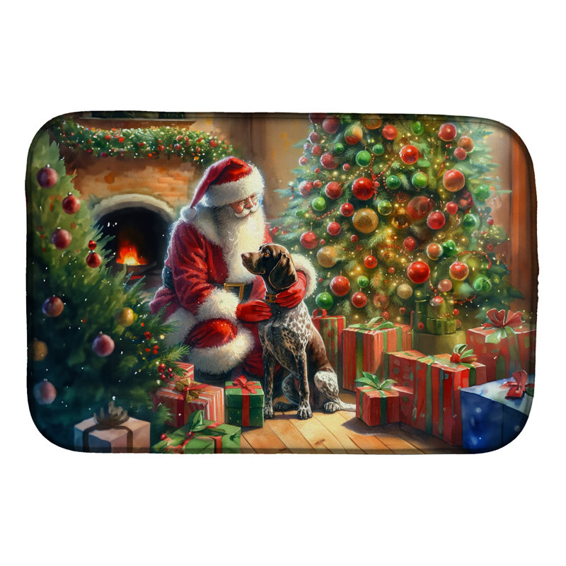 Tapis de cuisine allemand à poils courts et Père Noël
