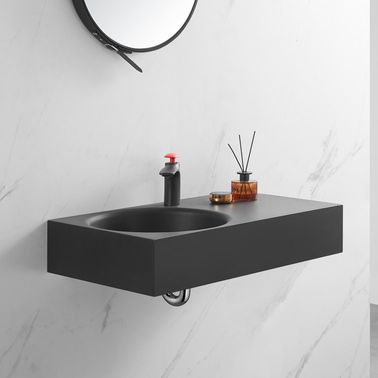 Serene Valley 17.72'' Solid Surface Square Bathroom Sink