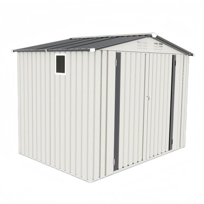 6X3.5Ft Metal Storage Shed,Tool Shed With Peaked Roof Waterproof With Clear Window And Lockable Door Compact Tool Shed For Garden, Backyard,Patio,Sundries And Bike Storage