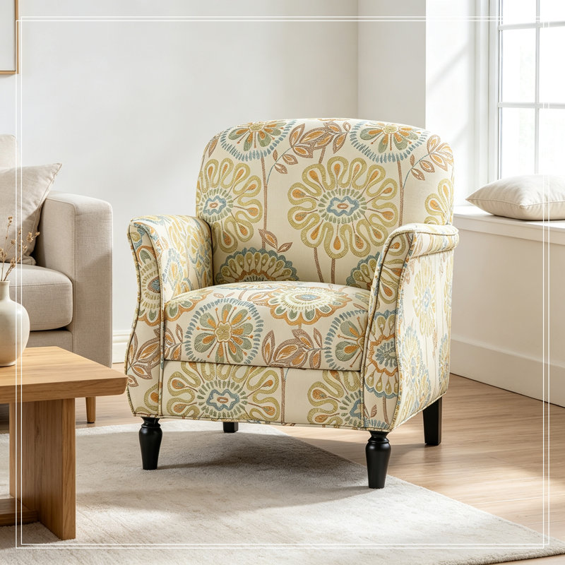 Fauteuil d'appoint avec pieds robustes