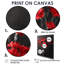 Monochromes rouges, noirs, vibrants, œillets I - œillets, art mural, salon-1974382644-1974382647