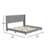 Upholstered Platform Bed with Wingback Headboard, Mattress Foundation with Slatted Supports-210624985-210624986
