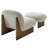 Loyal Boucle Fabric Accent Chair And Ottoman Set-104318334-104318335