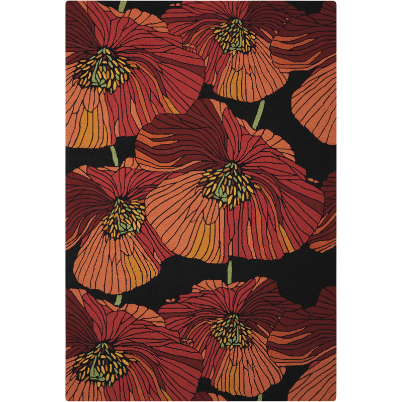 Yeul Floral Indoor Rug, Rectangle 5' x 7'6"
