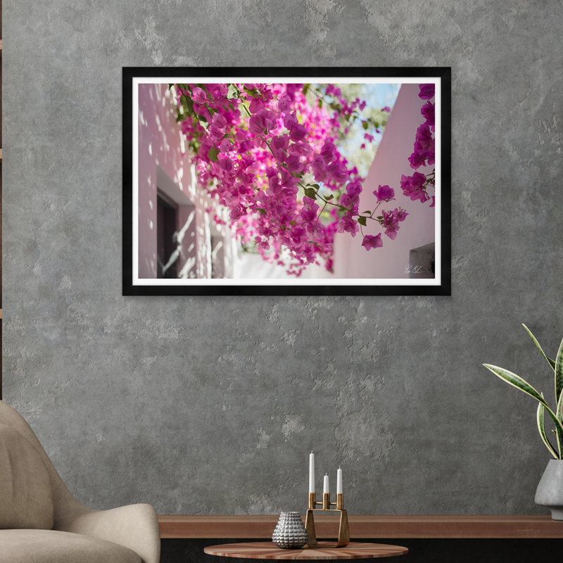 Bougainvillée ciel, H 29 po x l 42 po x P 1,5 po, Noir
