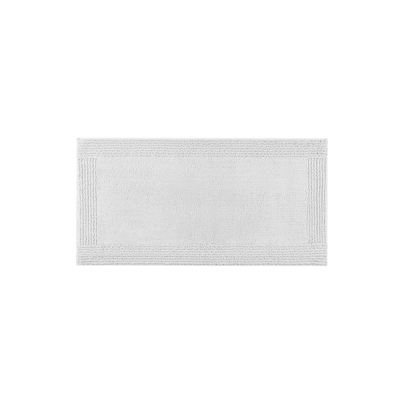 1 PCS 24X44" 100% Cotton Tufted 3000 GSM Reversible Bath Rug Grey, Light Gray, Single - 2' x 3'8"