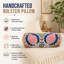 Traversin décoratif avec broderie multicolore | 21 x 8 po
