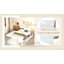 Cadre de lit double moderne avec lit gigogne simple et 2 tiroirs pour blanc brillant et blanc délavé