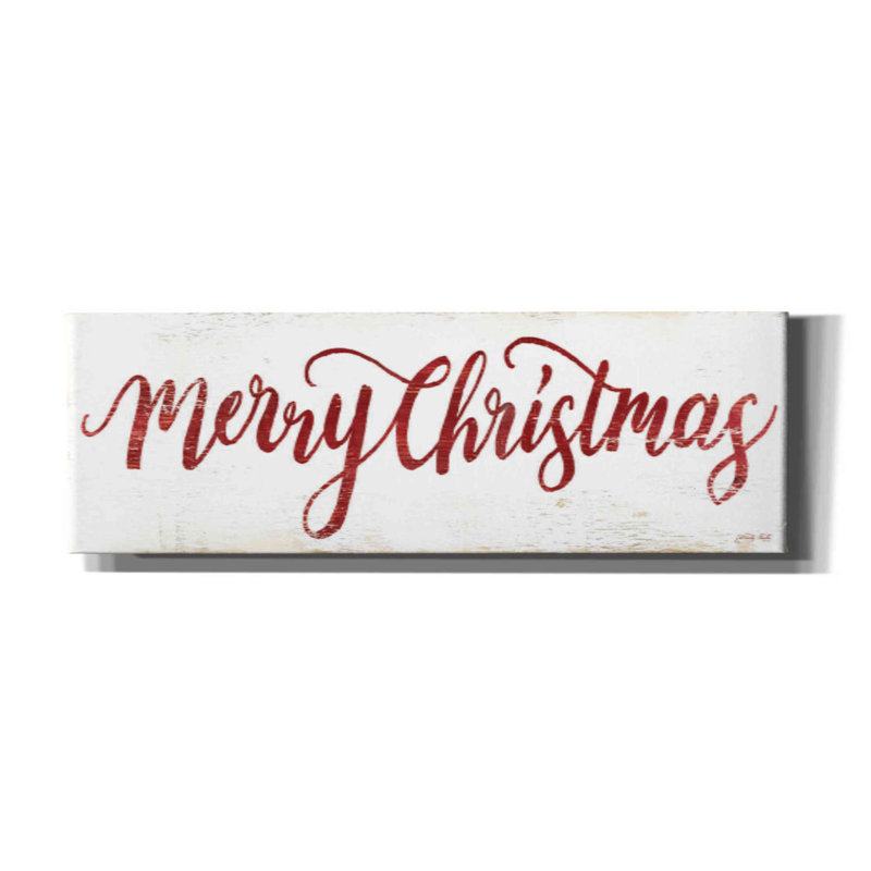 Gardnerville «Merry Christmas Cursive» par Cindy Jacobs, H 12 po x l 36 po x P 1,5 po
