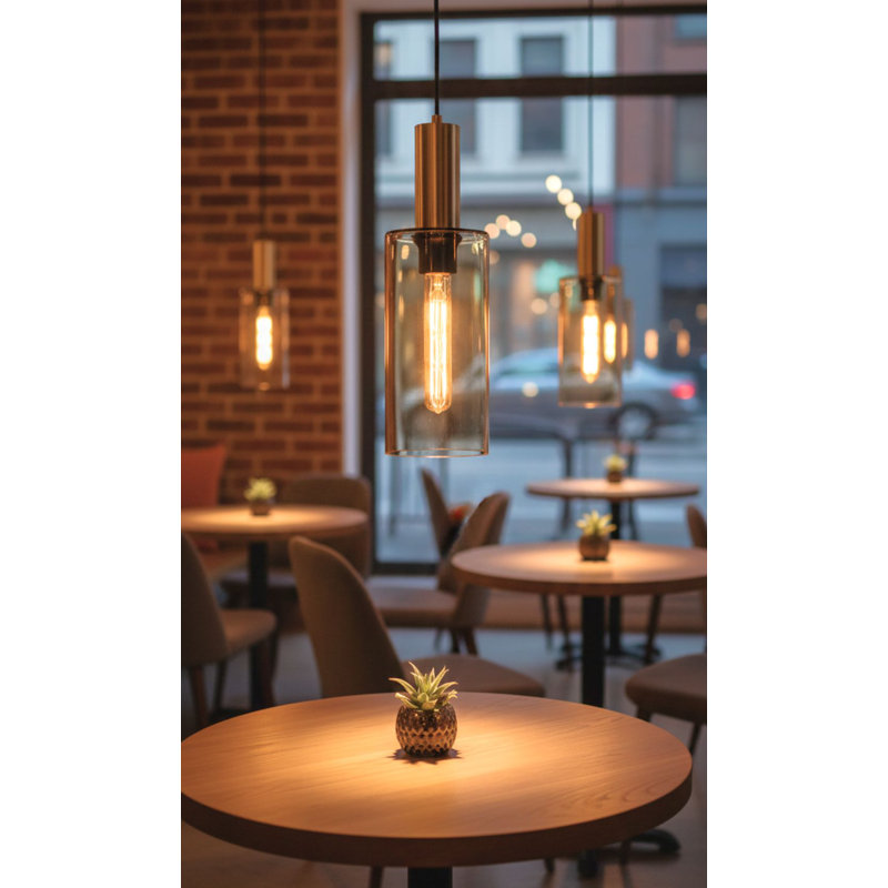 1 - Light Satin Brass Kitchen Island Pendant