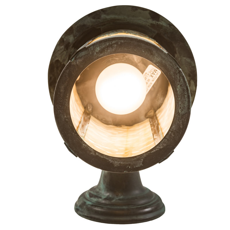 1 - Light Outdoor Wall Lantern, Craftsman Brown, Iridized Beige