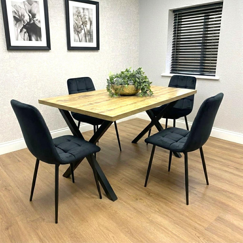 4 - Person Dining Set, Black
