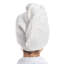 Waffle Twist Hair Towel White
