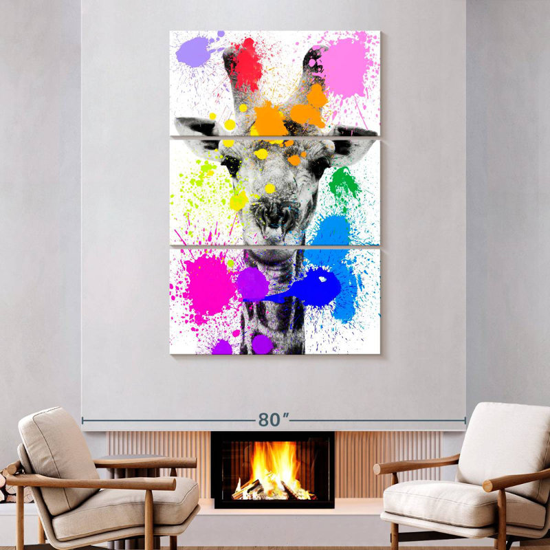 Brampt Safari Splash Giraffe, 74" H x 48" W