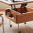 Wooden wind adjustable design coffee table