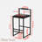 Upholstered Bar Stools Set Of 2 With  Backrest And Footrest, Pu Leather And Metal Frame-1054954272