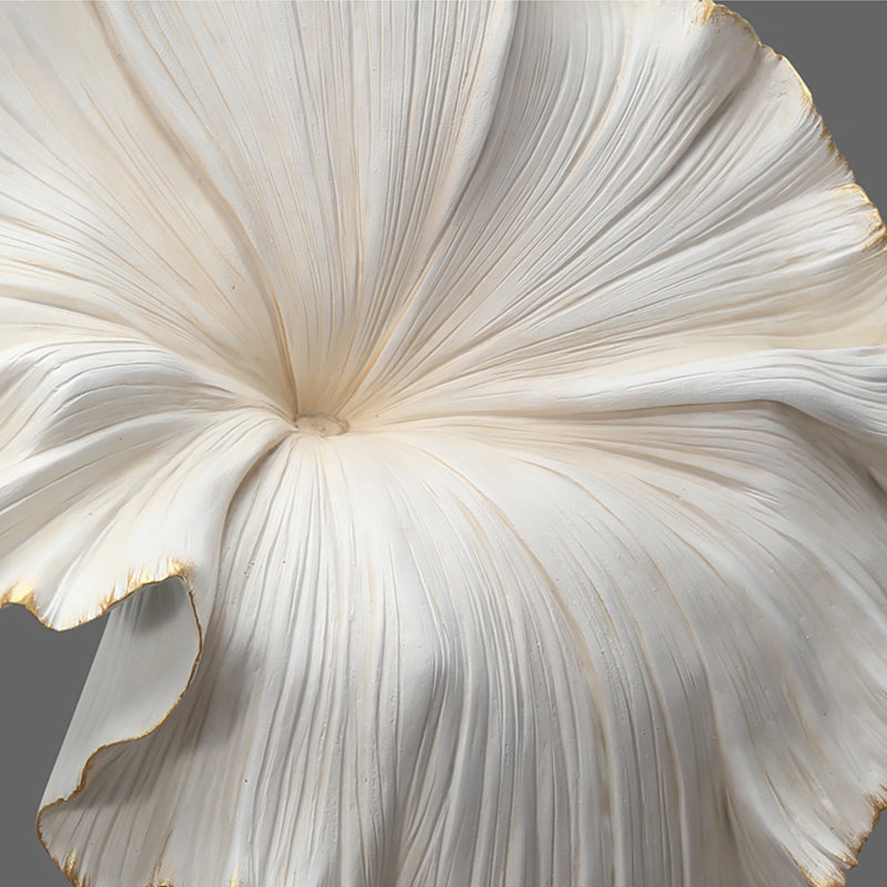 Élément de décoration sur pied 9,84 "haut de gamme beige en forme de lotus