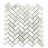 11" x 12" Marble Herringbone Mosaic Wall & Floor Tile