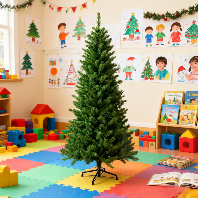 5FT Pencil Christmas Tree, 5' H