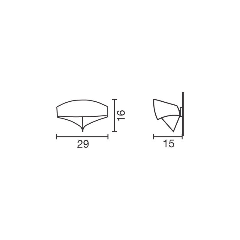 Scudo Flush Mounted Sconce, Copper
