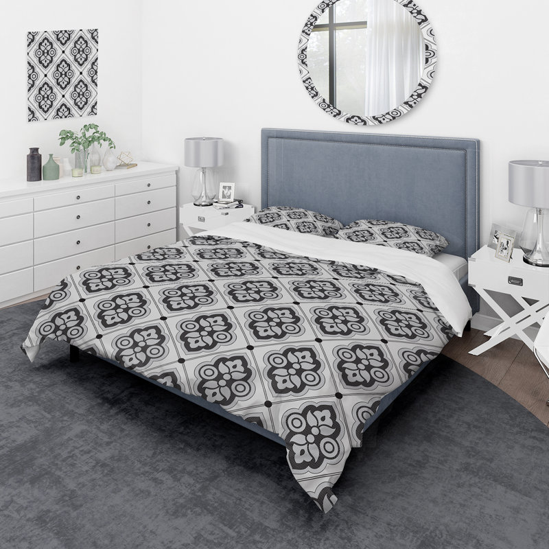 Ensemble de housse de couette en microfibre Quatashia, Housse de couette simple + 1 taie décorative stan