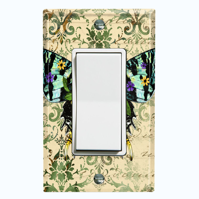 Patterned 1 - Gang Toggle Light Switch Standard Wall Plate