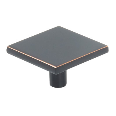 Poignée d'armoire carrée 1,25 po Emtek Clifton, bronze huilé