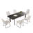 7-Piece Dining Table Set, 6-8 People Dining Table With 6 Modern Chairs For Kitchen；Dining Room-1308644917