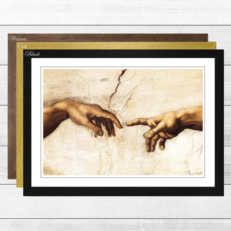 Michelangelo - Single Picture Frame Painting, Black