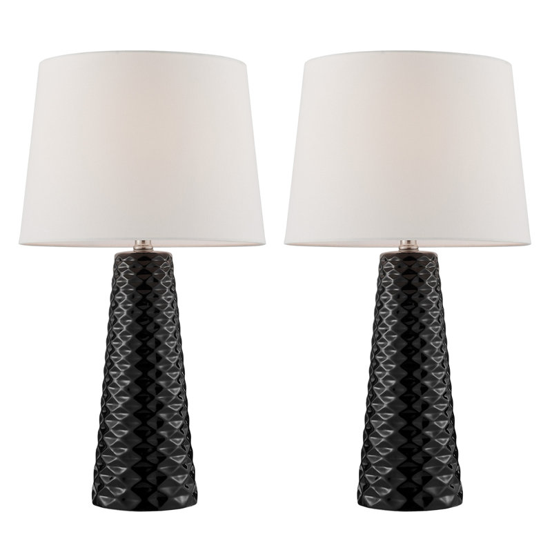 Aria Ceramic Lamp, Black
