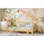 Lit simple en bois dans une cabane dans un arbre avec rails à coussin souple, pour enfants, adolescents, filles, garçons-129230629