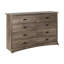 Commode 8 tiroirs Wahhaj, l 59 po, gris flotté