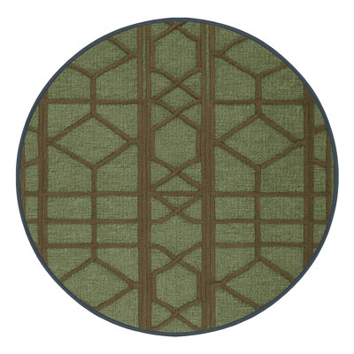 Machine Washable Trellis Brown Area Rug