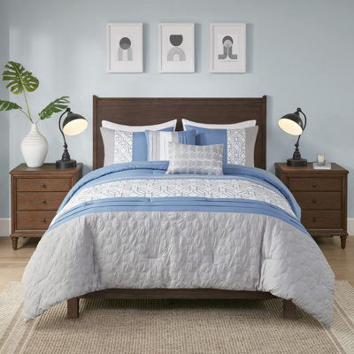 Donnell Embroidered 5 Piece Comforter Set
