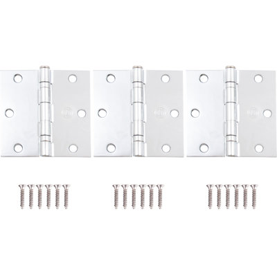 Charnières de porte à roulement à billes 3-1 / 2 ", coin carré
