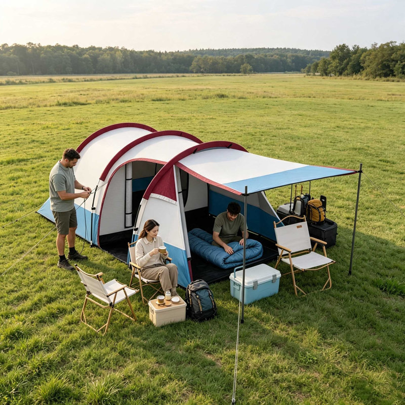 3 Person Tent, Red