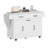 Kitchen Island Cart With Trash Can Storage, Drop Leaf, Adjustable Shelf, Spice & Towel Rack, Drawer, Rolling Wheels, White-1076488550