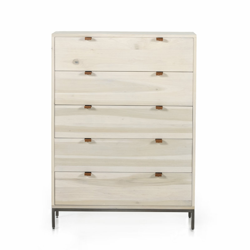 Commode 5 tiroirs Loki, Peuplier colombe