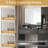 Vanity Desk with Mirror, LED Light Strip, Large Drawer and 3-Level Storage