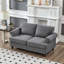 Causeuse de salon moderne avec design classique et rembourré en tissu de polyester gris-1930477550-1930477549-1930477547