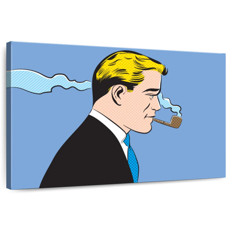 Leisha Man Smoking A Pipe, 20" H x 30" W