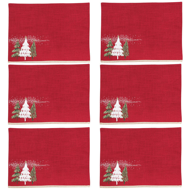 Laymon Polyester No Pattern Rectangle Placemat