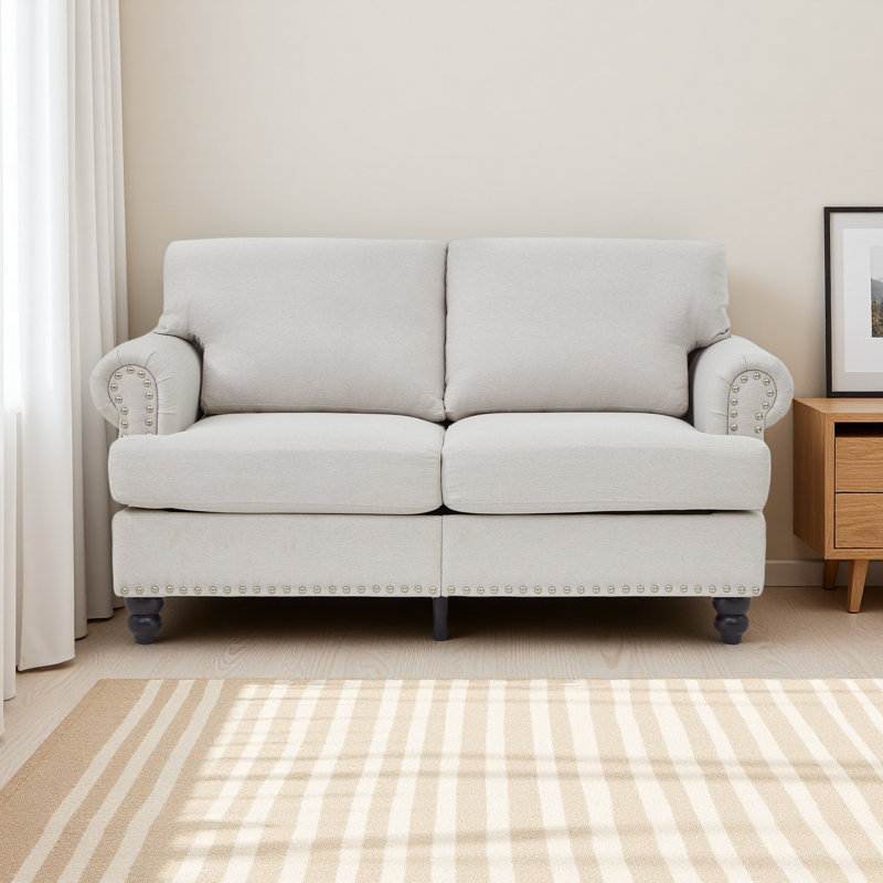 Canapé en tissu 59,5 po 59 po, Beige