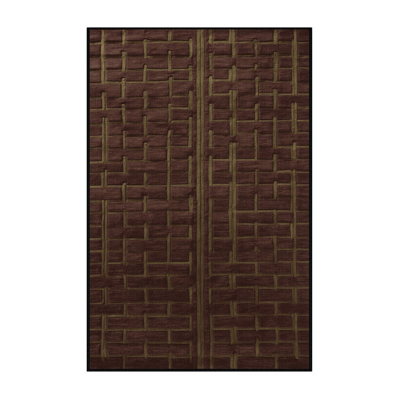 Machine Washable Trellis Black Area Rug, Rectangle 2' x 3'