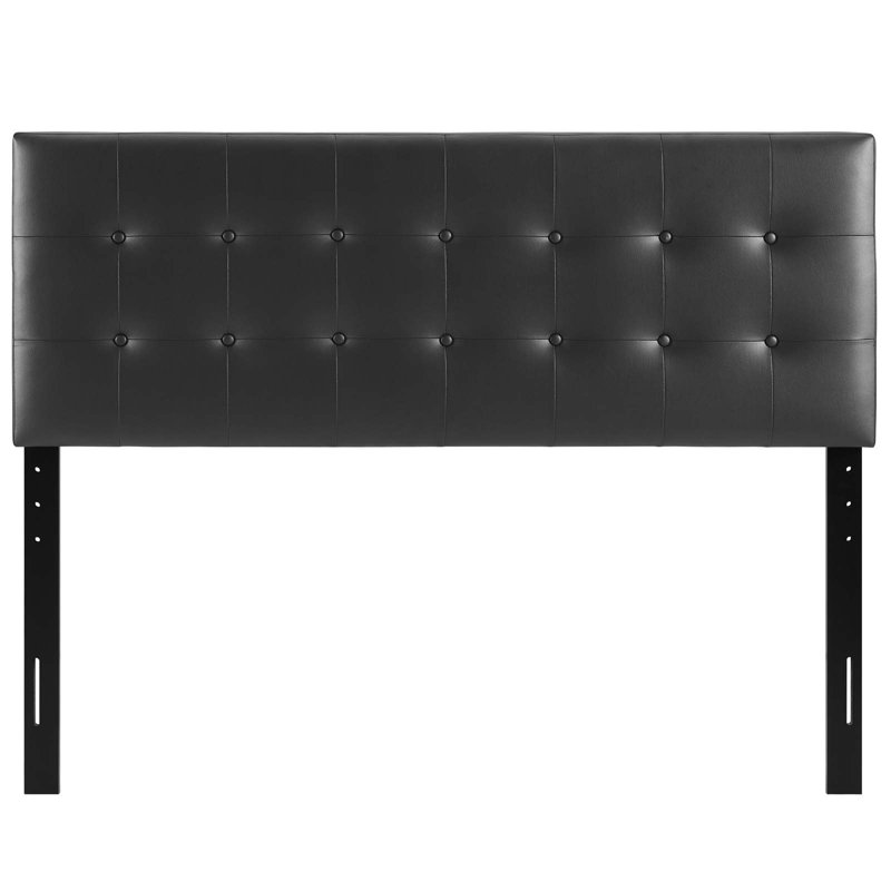Modway Emily Upholstered Vinyl Headboard, Black, King